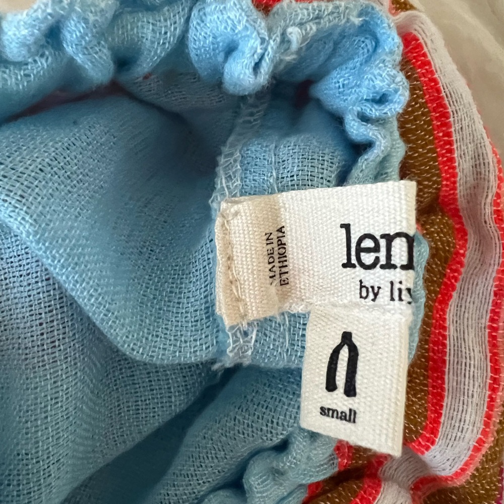 Eskedar Romper in Light Sky Blue by Lemlem - Picture 7 of 7